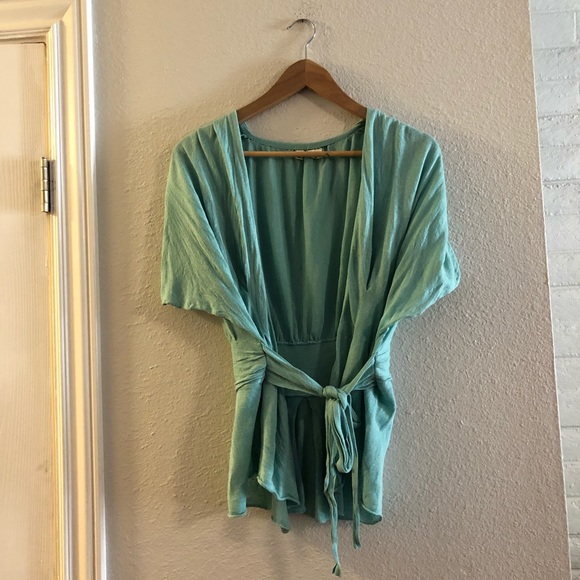 Anthropologie Moth mint green belted cardigan - Picture 4 of 8
